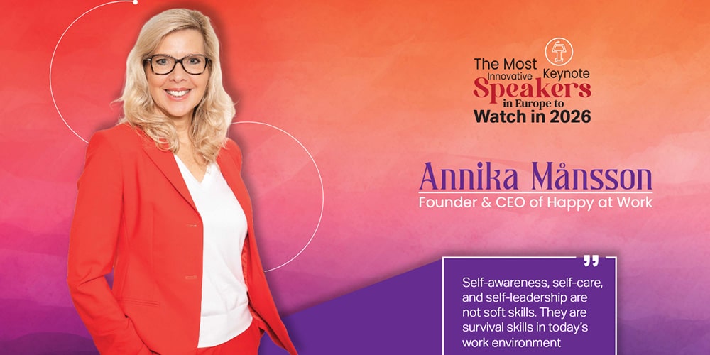 Annika Månsson mise à l’honneur par The Empire Magazine comme “The Most Innovative Keynote Speaker in Europe to Watch in 2026”